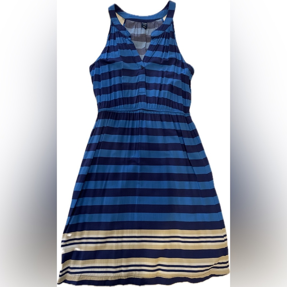 Old Navy striped sleeveless A-line dress